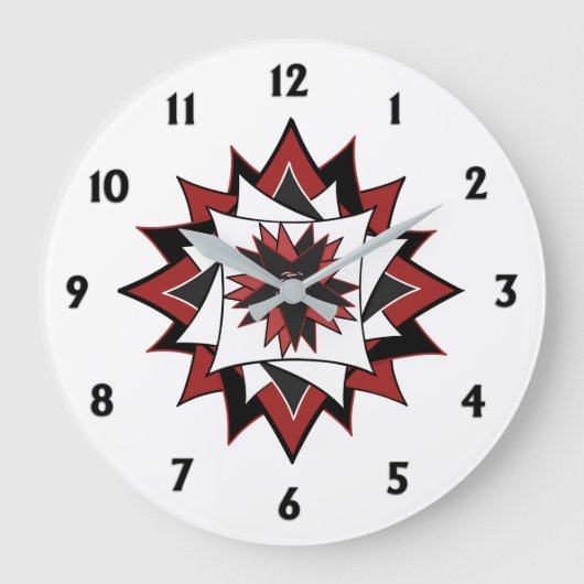 Country Star White Große Wanduhr (Vorderseite)