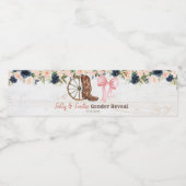 Country Stiefel oder Bows Gender Reveal Water Flas Wasserflaschenetikett (Einzelnes Label)