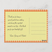 Country Stil Hochzeit danke Postcard. Postkarte (Rückseite)