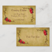 Country Strawberries Business Card Visitenkarte (Vorne/Hinten)