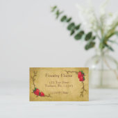 Country Strawberries Business Card Visitenkarte (Stehend Vorderseite)