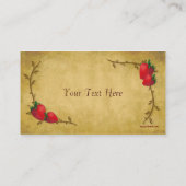 Country Strawberries Business Card Visitenkarte (Rückseite)