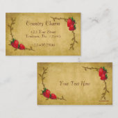 Country Strawberries Business Card Visitenkarte (Vorne/Hinten)