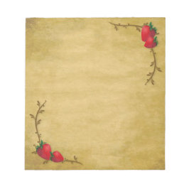 Country Strawberries Notepad Notizblock