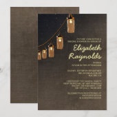 Country String Lights Bridal Dusche Einladungen (Vorne/Hinten)