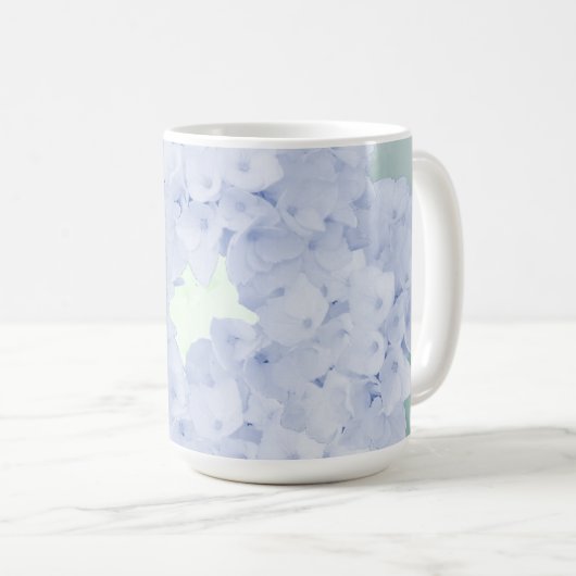 Country Style Blue Hydrangeas Coffee Tasse (VorderseiteRechts)