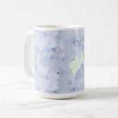 Country Style Blue Hydrangeas Coffee Tasse (Vorderseite Links)