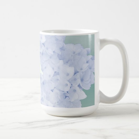 Country Style Blue Hydrangeas Coffee Tasse (Rechts)