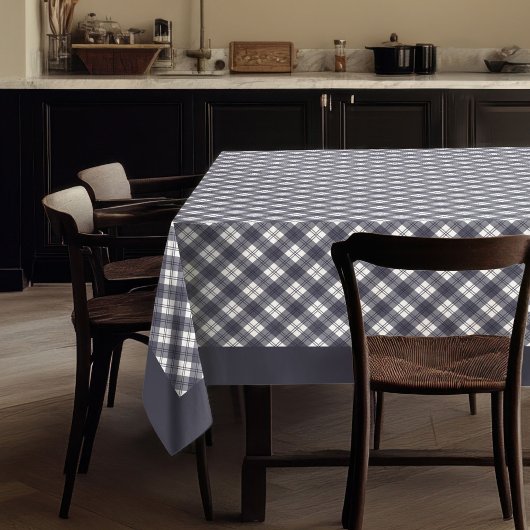 Country Style Blue Karo Tablecloth for Rustic Tischdecke