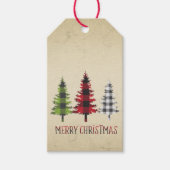 Country Style Buffalo Karierte Weihnachtsbäume Geschenkanhänger (Vorderseite)