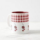 Country Style Cherries-Tasse Zweifarbige Tasse (Vorderseite Links)