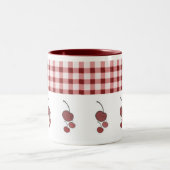 Country Style Cherries-Tasse Zweifarbige Tasse (Mittel)