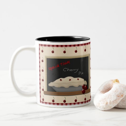 Country Style Cherry Pie Tasse (Mit Donut)