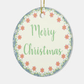 Country Style Frohe Weihnachtsbaum / Geschenk-Orna Keramikornament (Links)