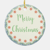 Country Style Frohe Weihnachtsbaum / Geschenk-Orna Keramikornament (Hinten)