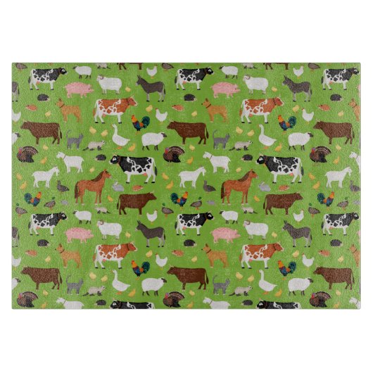 Country Style Glass Cutting Board - Küchendesign Schneidebrett (Vorderseite)