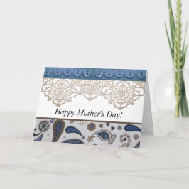 Country Style Happy Mother's Day Card mit Tasten Feiertagskarte