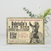 Country Style Hens Party Einladung (Stehend Vorderseite)