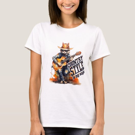 Country Style Kitty T-Shirt (Vorderseite)