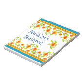 Country Style Marigolds Border Notepad oder Jotter Notizblock (Rotiert)