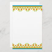 Country Style Marigolds Border Stationery Briefpapier (Vorne/Hinten)
