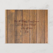 Country Style Rustic Angel Wings Wedding Einladungspostkarte (Rückseite)