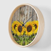 Country Style Sonnenblumenwall Uhr (Winkel)