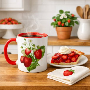 Country Style Strawberry Muster Kaffeemaschine Tas Tasse
