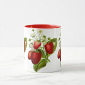 Country Style Strawberry Muster Kaffeemaschine Tas Tasse (Zentrum)