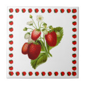 Country Style Strawberry Muster Keramik Tile Fliese (Vorderseite)