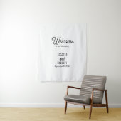 Country Style Welcome To Our Wedding Fabric Sign  Wandteppich (Beispiel)