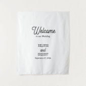Country Style Welcome To Our Wedding Fabric Sign  Wandteppich (Vorderseite)