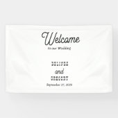 Country Style Welcome To Our Wedding Hanging Banner (Horizontal)
