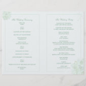 Country succulent Cactus Wedding Bi Fold Program (Rückseite)