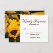 Country Sunblumen Blumenzwiebelkarten RSVP Karte (Vorne/Hinten)