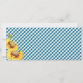 Country Sunblumen und Gingham Karo Baby Shower Einladung (Rückseite)