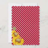 Country Sunblumen und Gingham Karo Baby Shower Einladung (Rückseite)