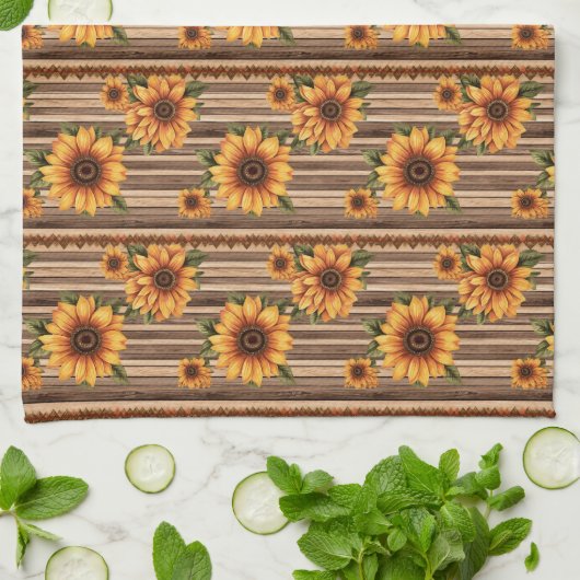 Country Sunflores Geschirrtuch (Gefaltet)