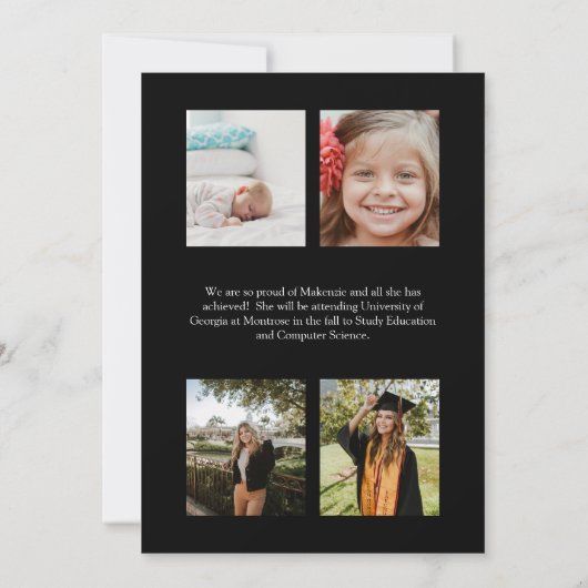 Country Sunflower Abschluss Ankündigung (Rückseite)