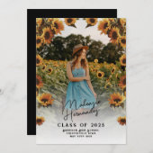 Country Sunflower Abschluss Ankündigung (Vorne/Hinten)