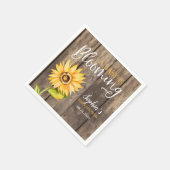 Country Sunflower Baby Dusche Serviette (Ecke)