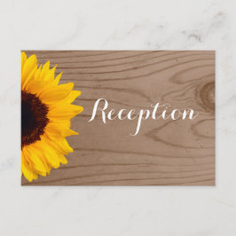Country Sunflower Barn Wood Wedding Card Begleitkarte