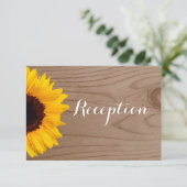 Country Sunflower Barn Wood Wedding Card Begleitkarte (Stehend Vorderseite)