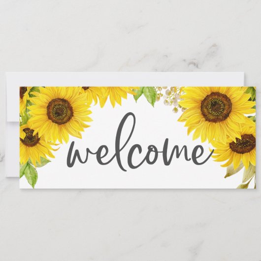 Country Sunflower Begrüßungsdiagramm-Header (Vorderseite)