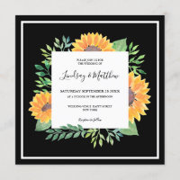 Country Sunflower Black Wedding