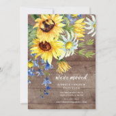 Country Sunflower Bouquet Ankündigung (Vorderseite)
