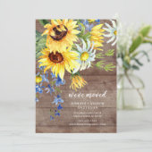 Country Sunflower Bouquet Ankündigung (Stehend Vorderseite)