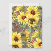Country Sunflower Bouquet Ankündigung (Rückseite)