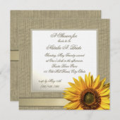 Country Sunflower Brautparty Einladung (Vorne/Hinten)