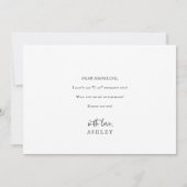 Country Sunflower Bridesmaid Vorschlagskarte Einladung (Rückseite)